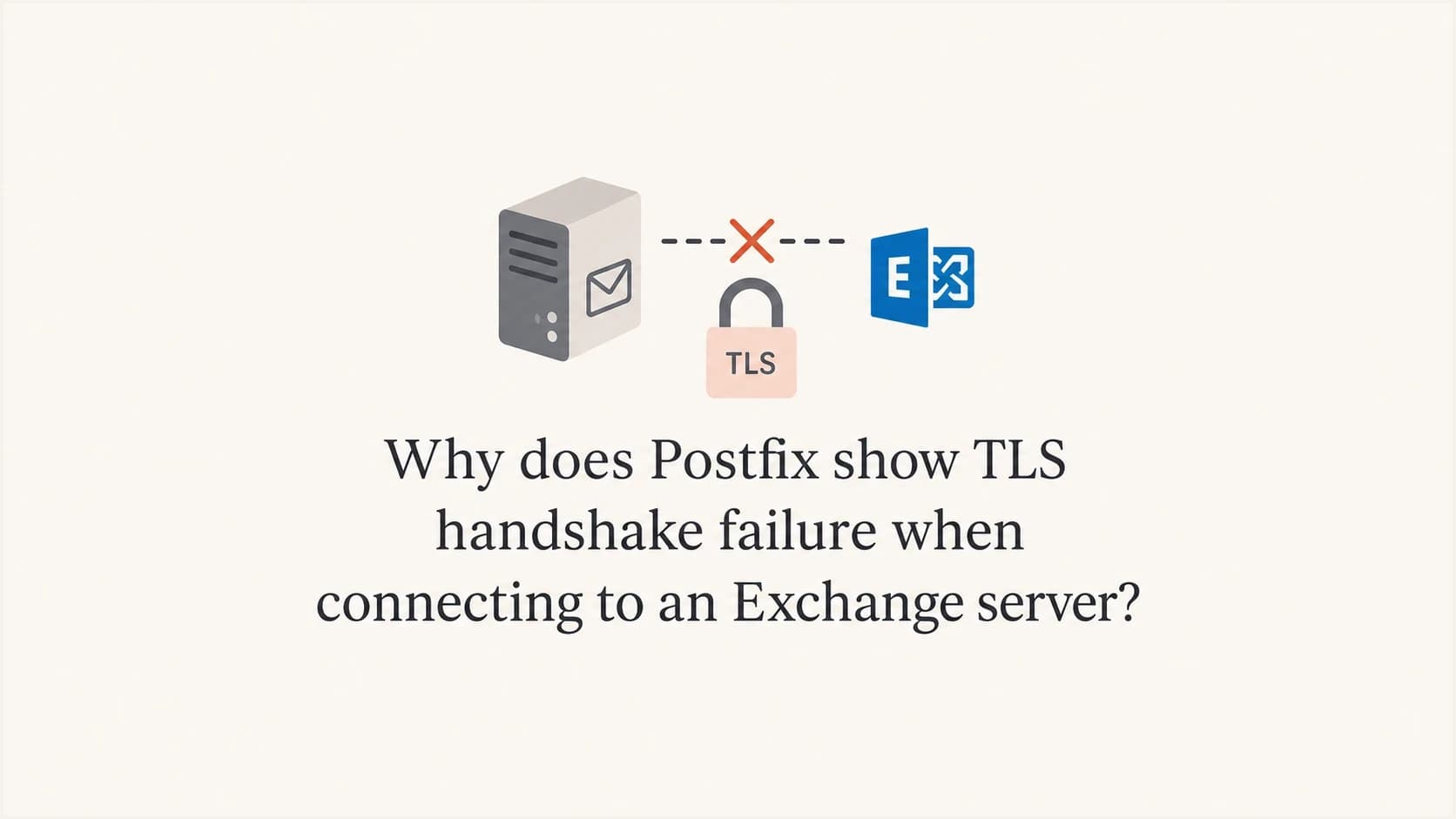 Postfix and Exchange TLS handshake failure explained.