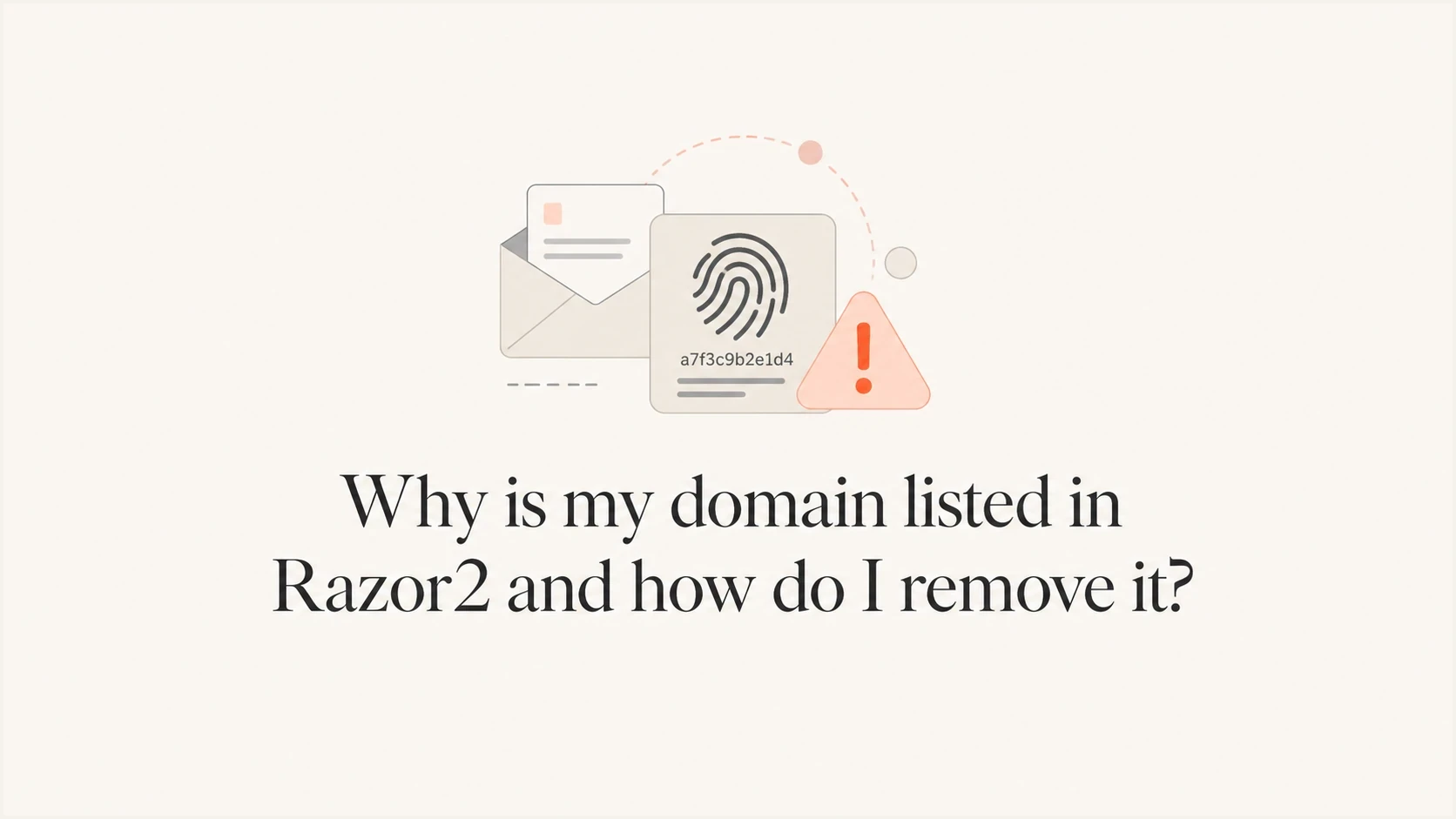 A calm editorial thumbnail about a Razor2 email content match.