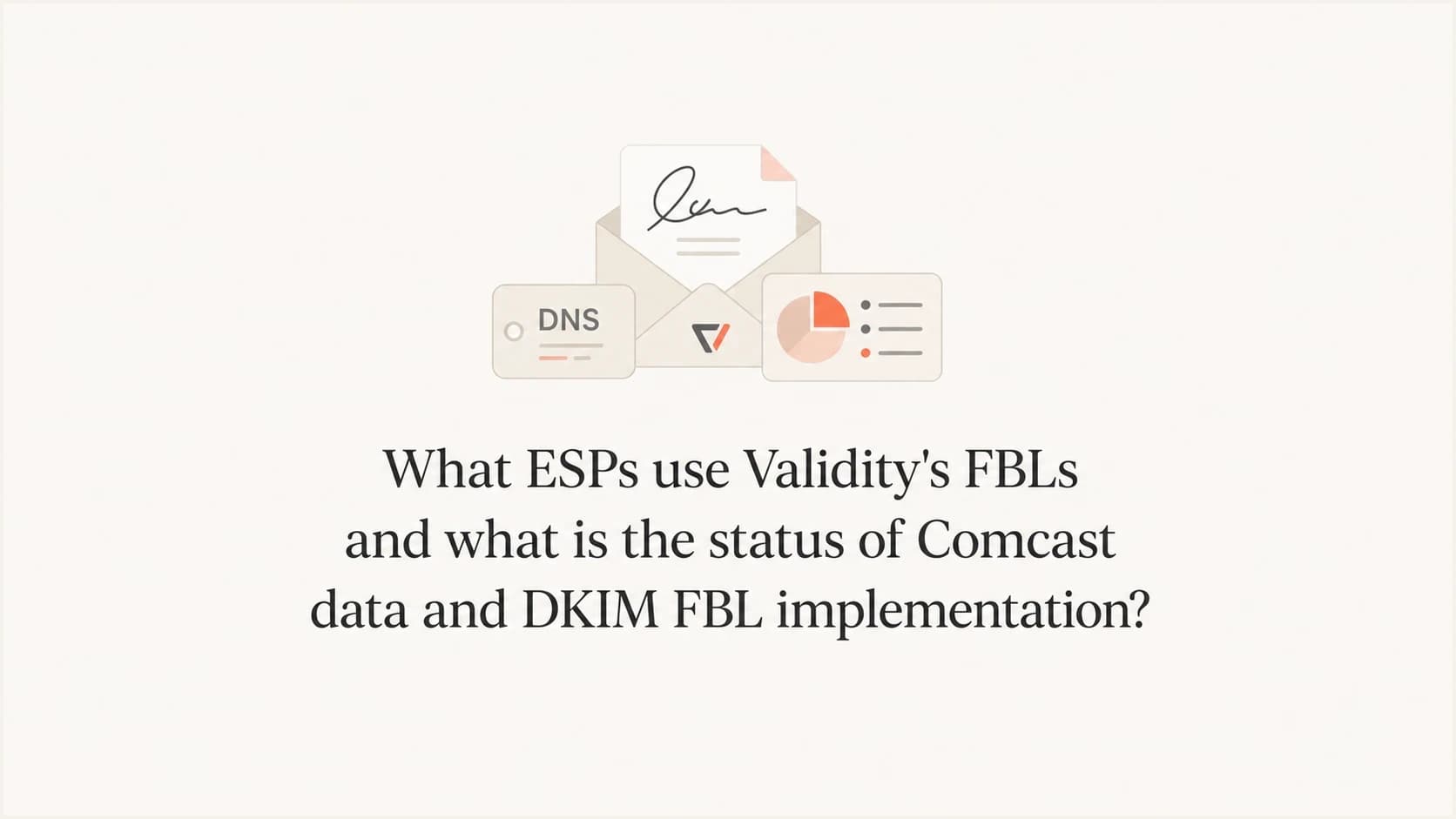 A signed email, DNS tag, and feedback report representing DKIM FBL routing.