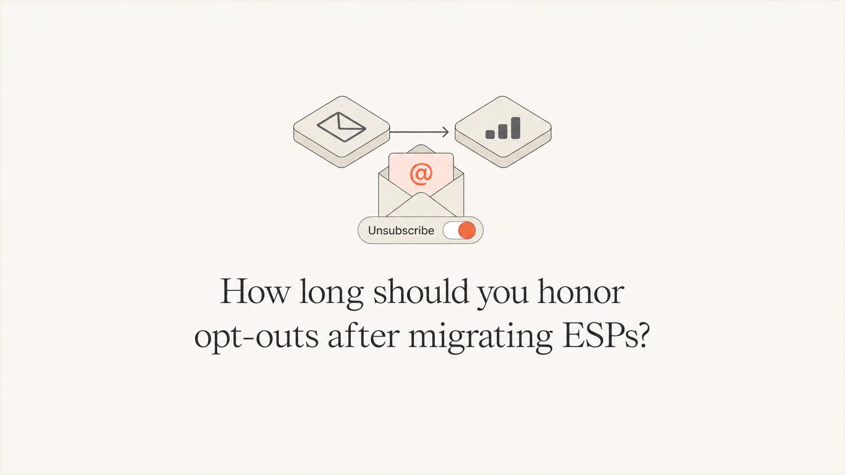 Email unsubscribe data moving between two ESPs during a migration.
