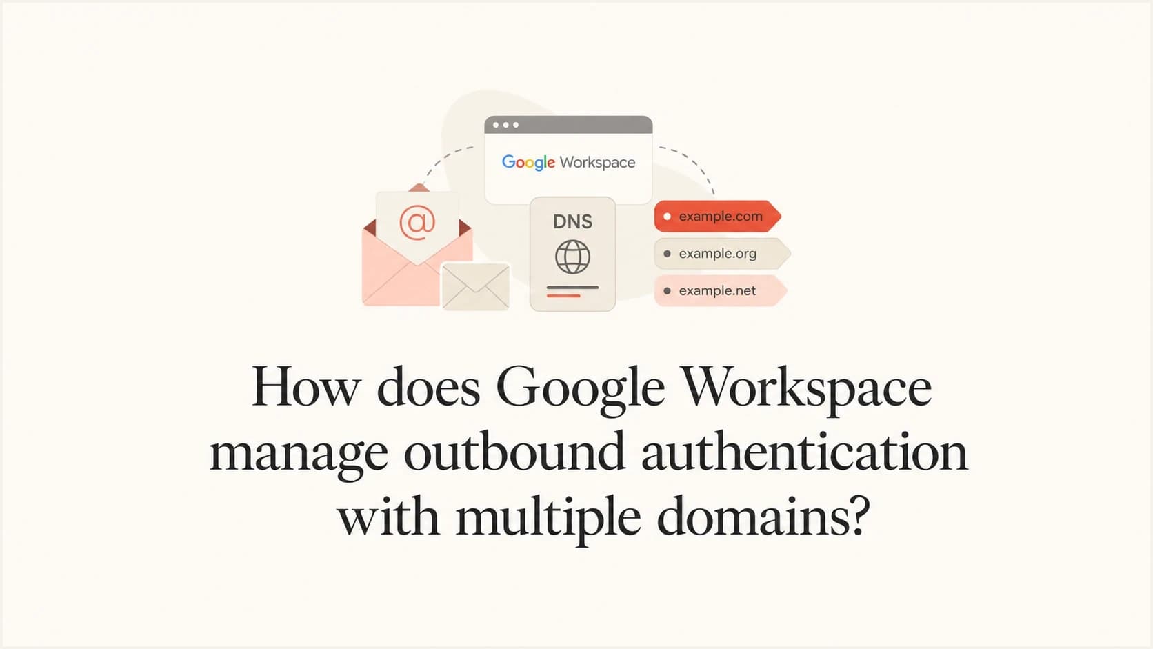 Google Workspace outbound authentication across multiple domains.