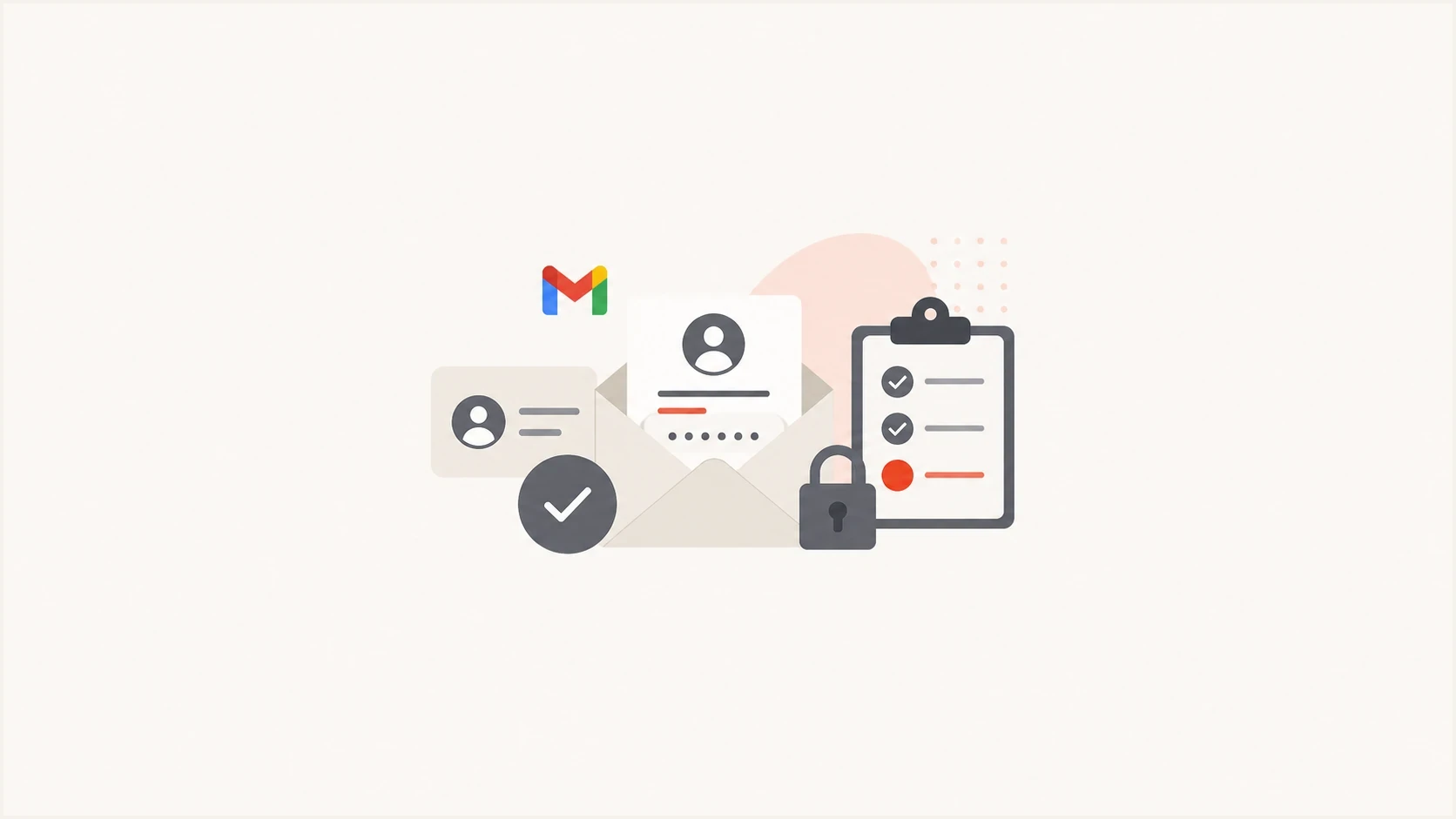 A calm editorial thumbnail about Gmail email identity checks.