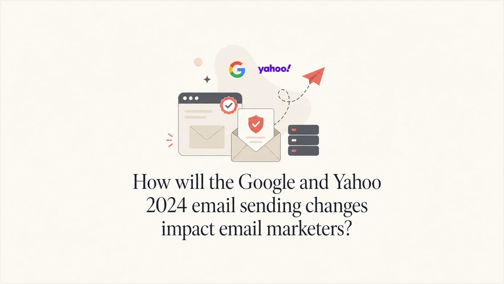 Google and Yahoo 2024 sender rules shown as an authenticated email thumbnail