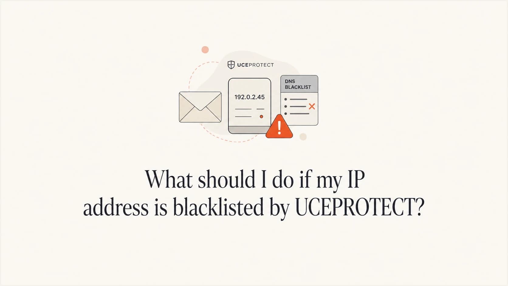 UCEPROTECT blacklist and blocklist incident workflow for an IP address.