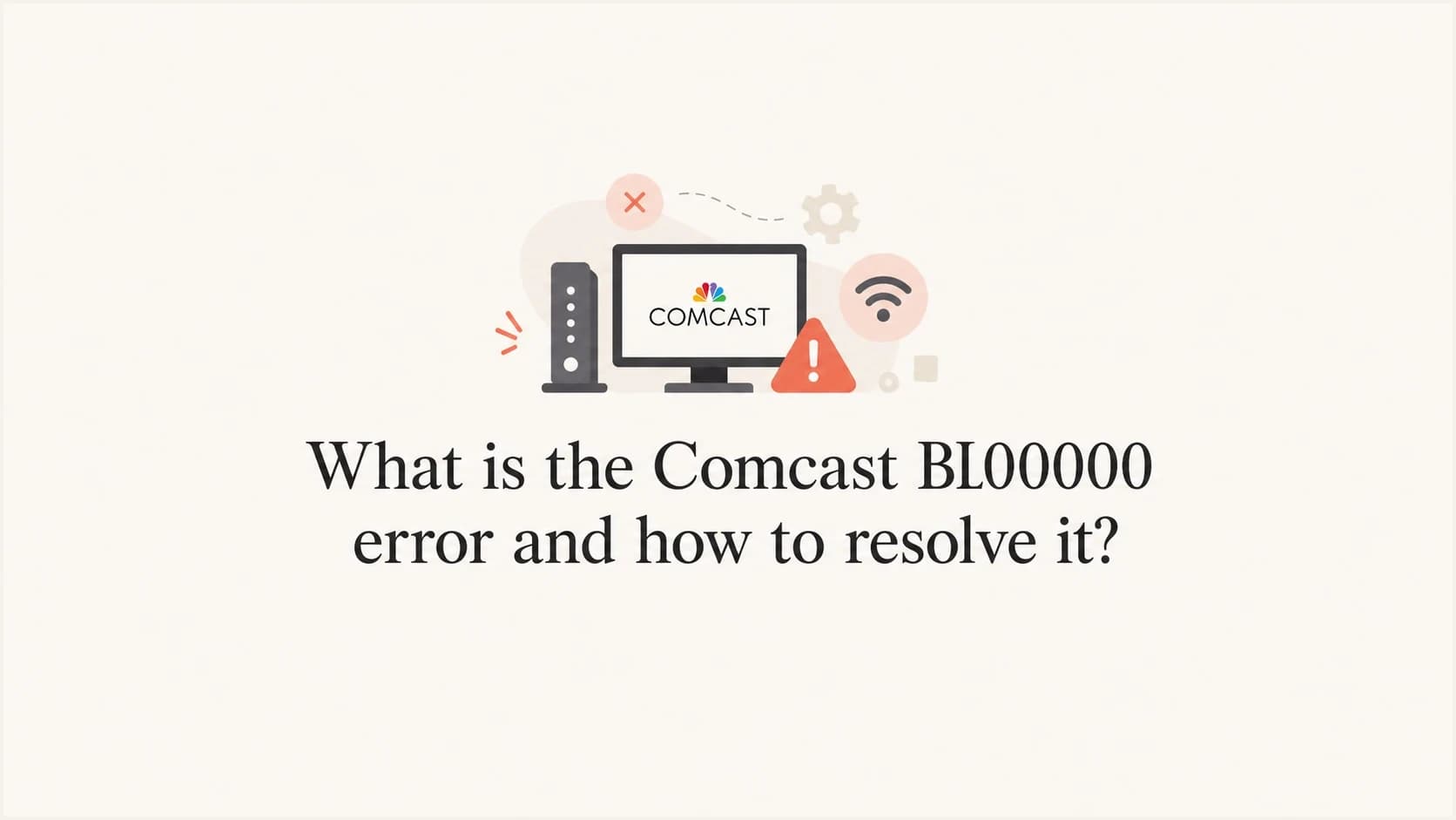 Comcast BL00000 error shown as an IP-based email block.
