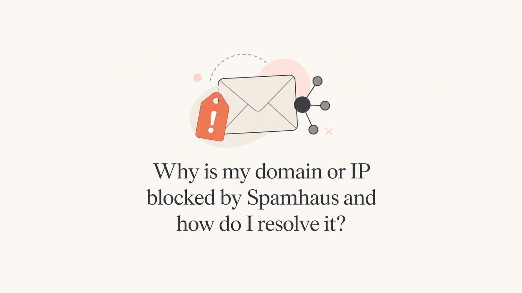 A calm editorial thumbnail about a Spamhaus domain or IP block.