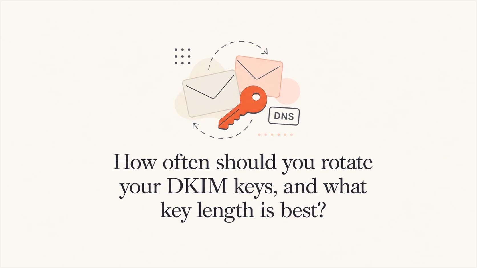 Editorial thumbnail showing DKIM keys, email, and DNS rotation.