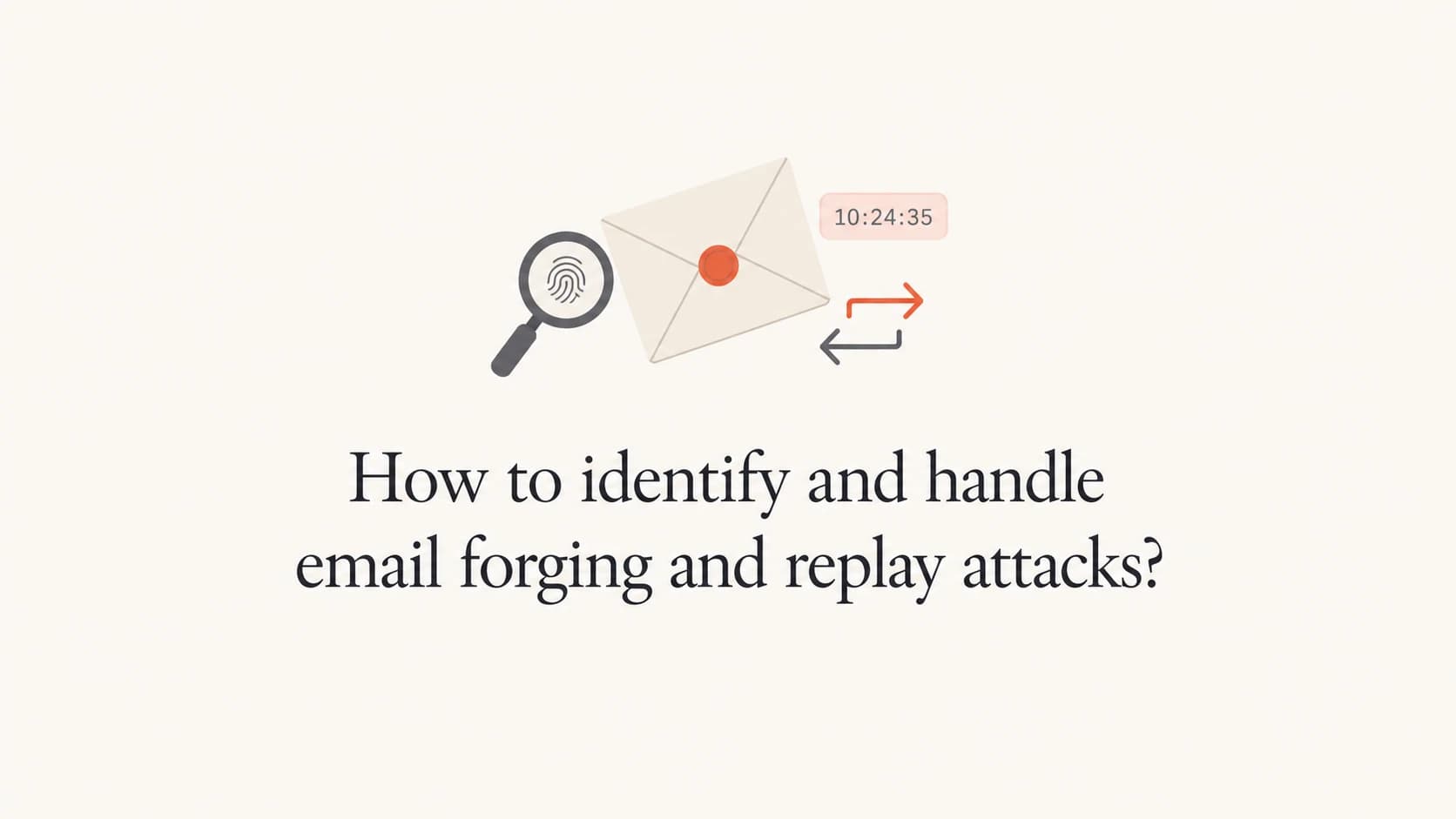 Email authentication checks used to identify forged and replayed messages.