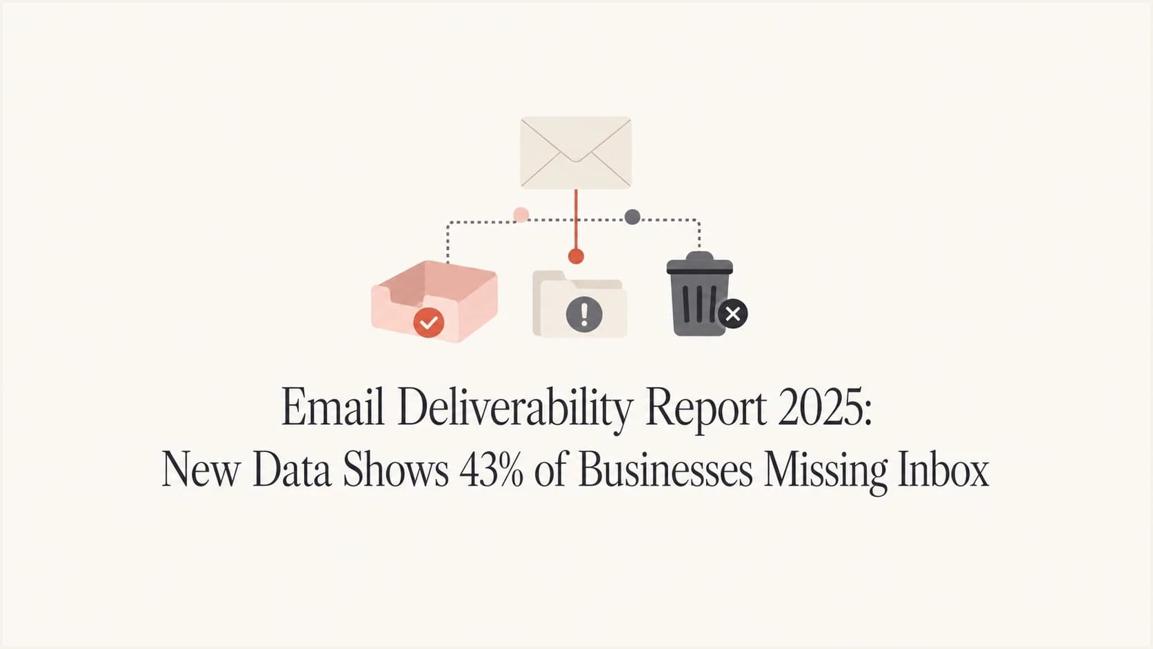 Editorial thumbnail for the 2025 email deliverability report.