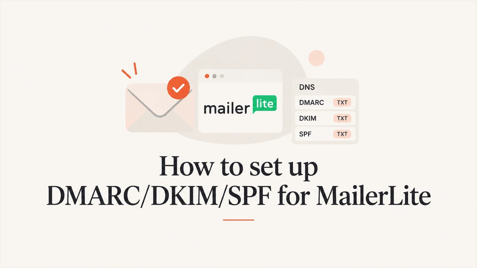 MailerLite domain authentication with SPF, DKIM, and DMARC.