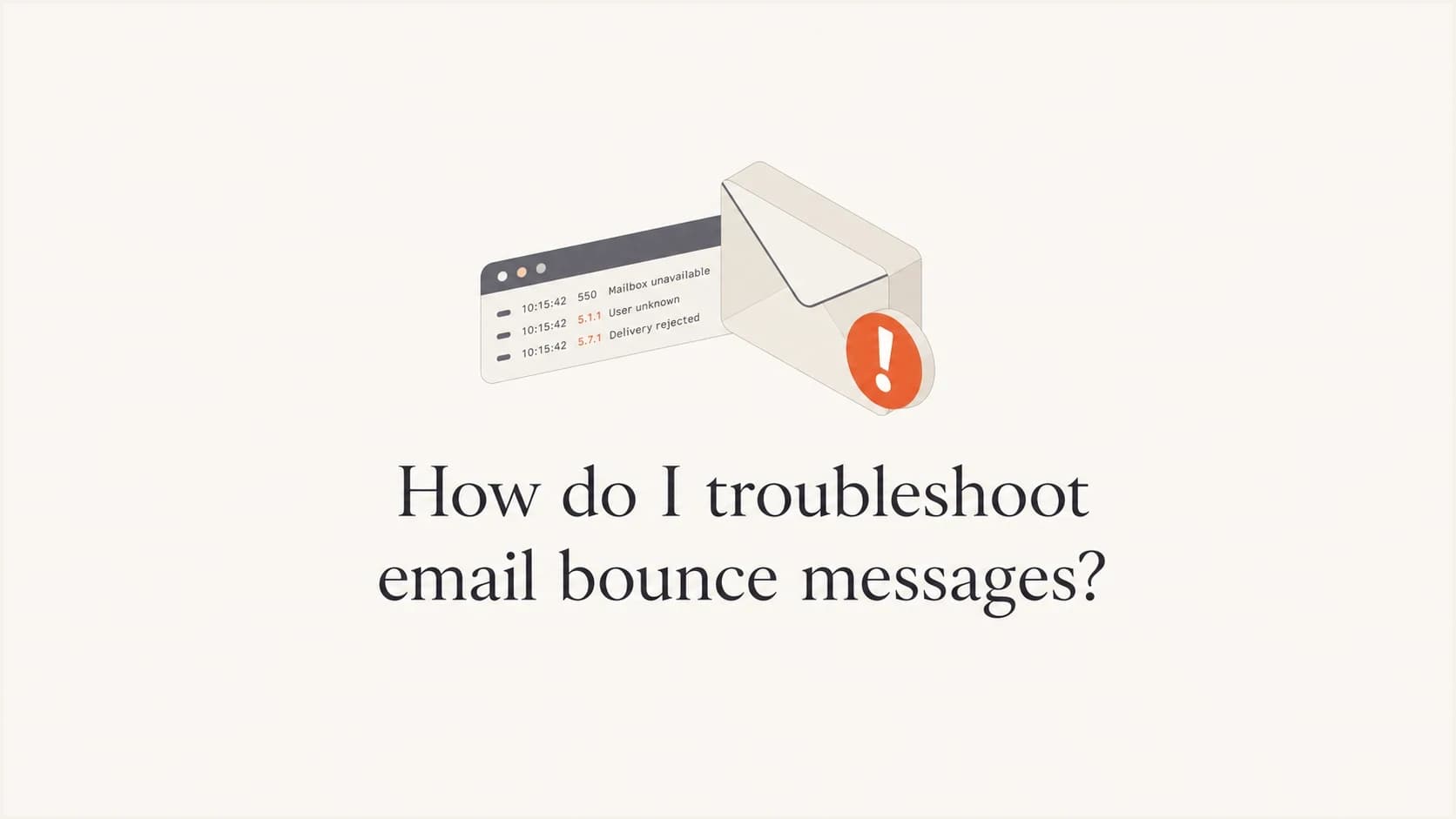 A calm article thumbnail about troubleshooting email bounce messages.