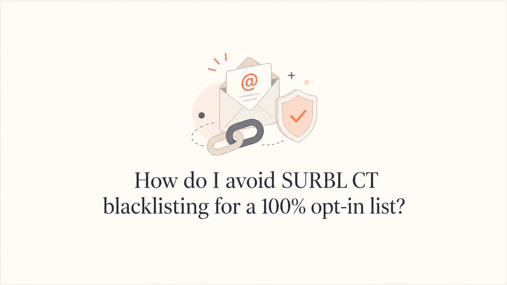 Email link tracking and list hygiene illustrated as a calm editorial thumbnail.