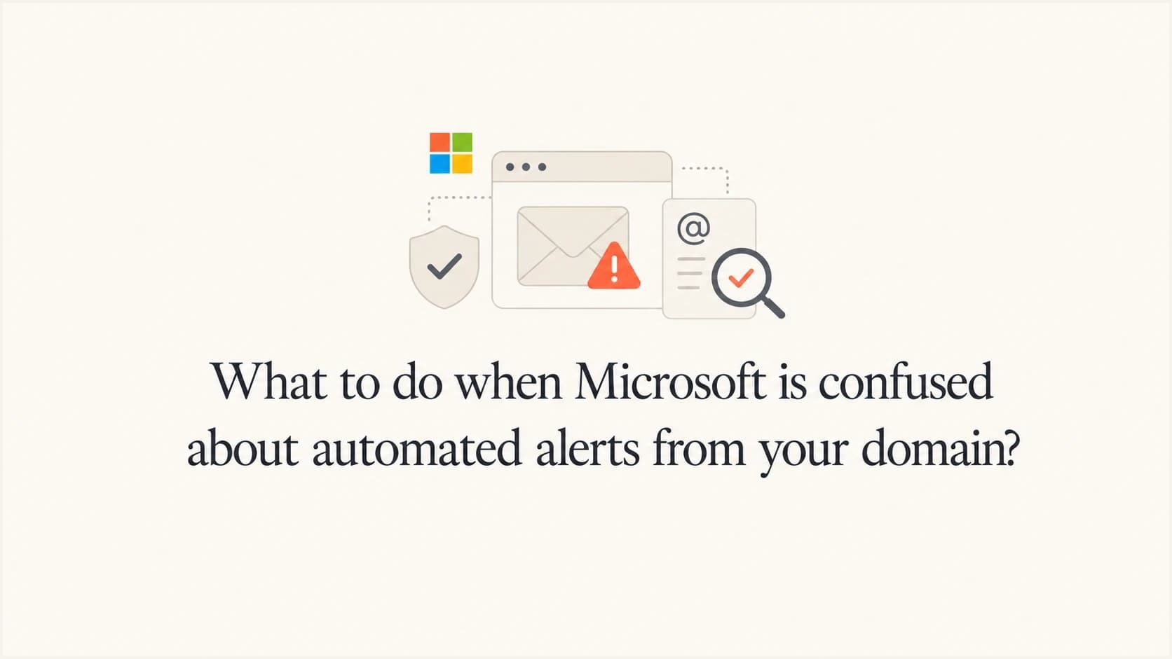Microsoft alert mail with authentication checks and an inbox warning.
