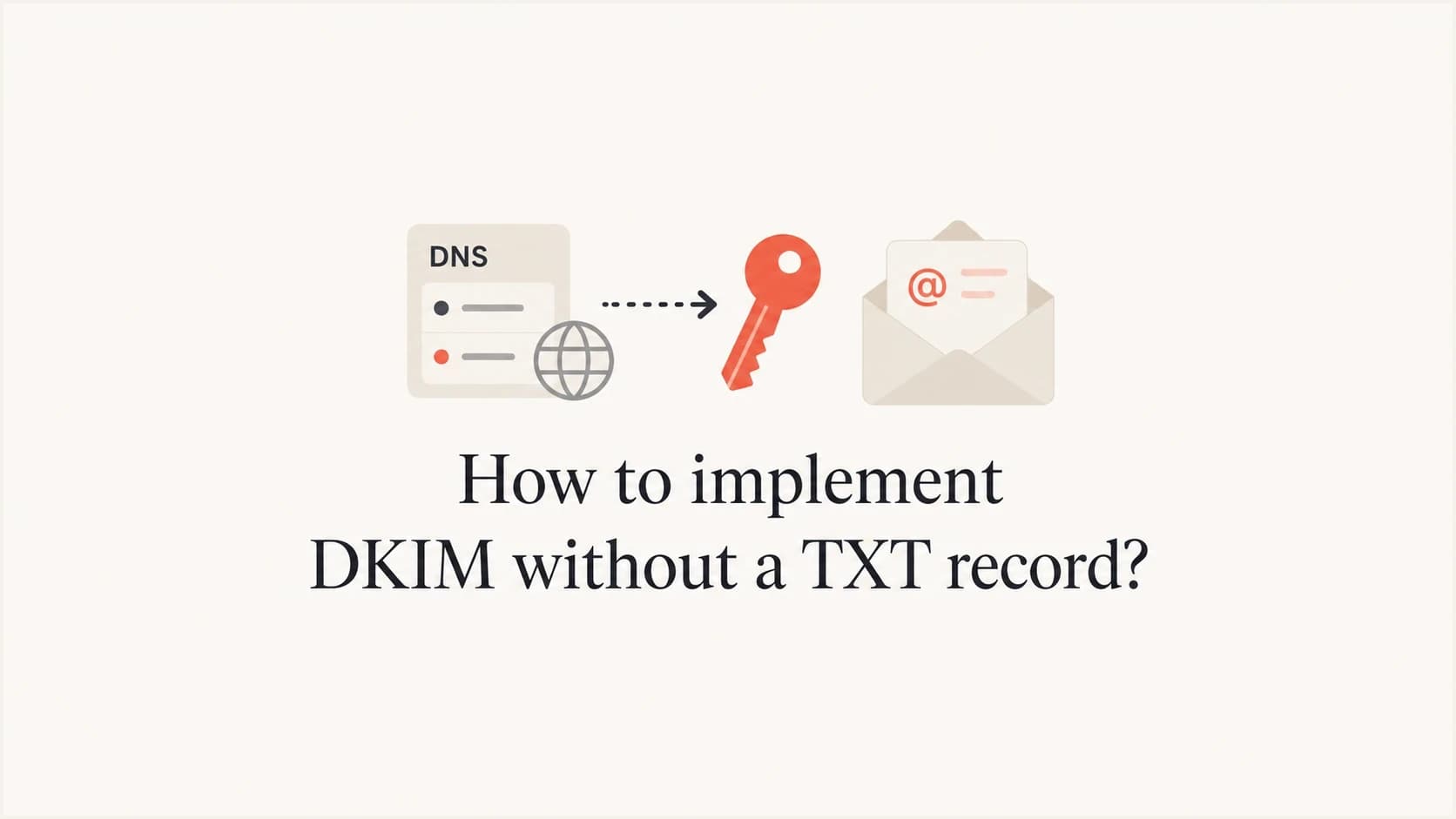 DKIM without a TXT record using a CNAME pointer to a hosted key.