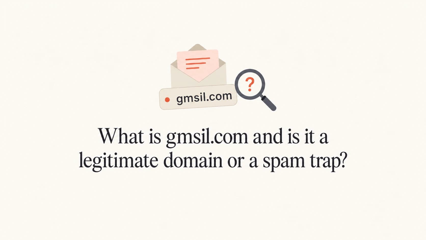 A calm editorial thumbnail about checking whether gmsil.com is legitimate or risky.