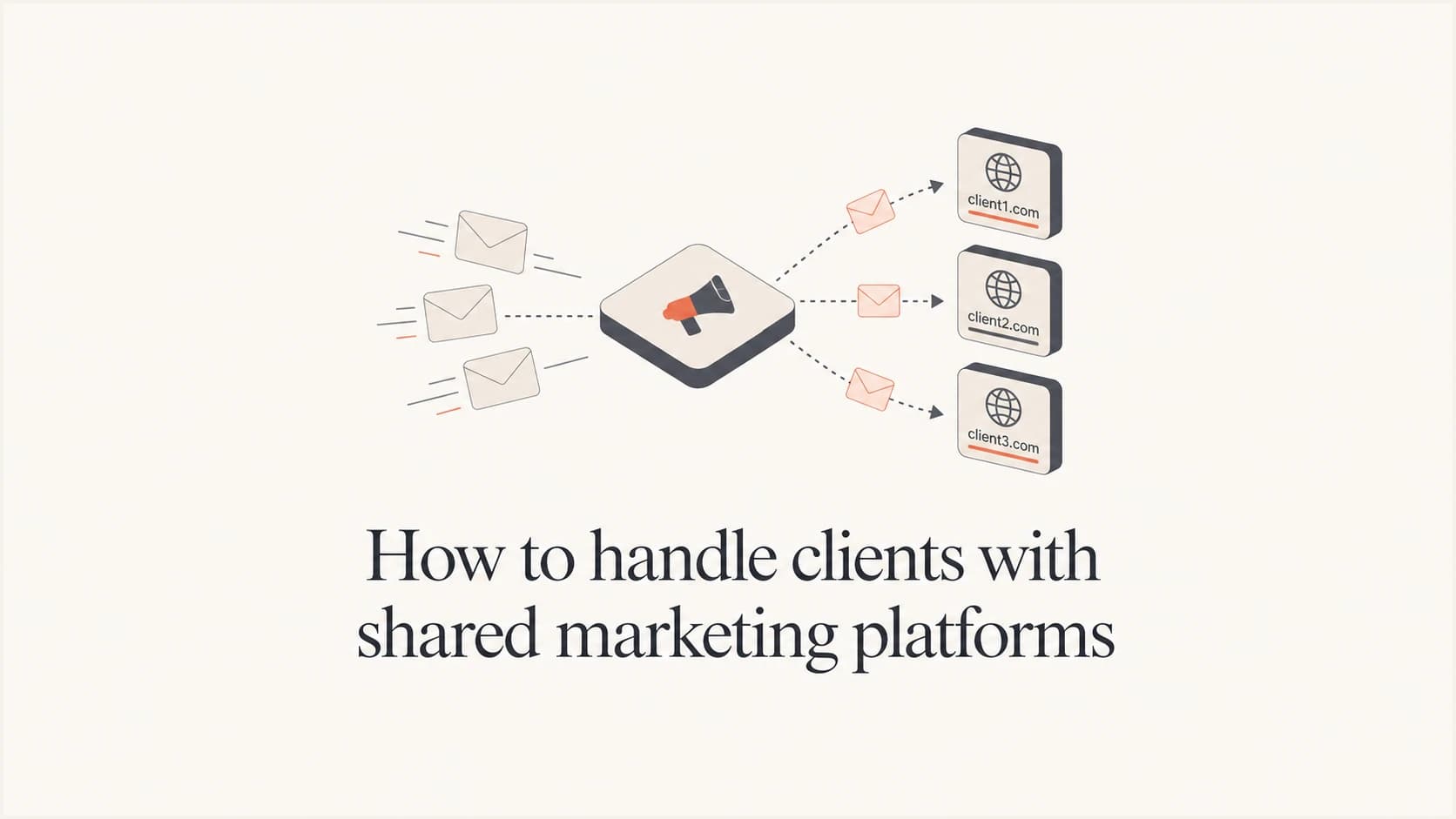 Several client domains using one shared marketing platform