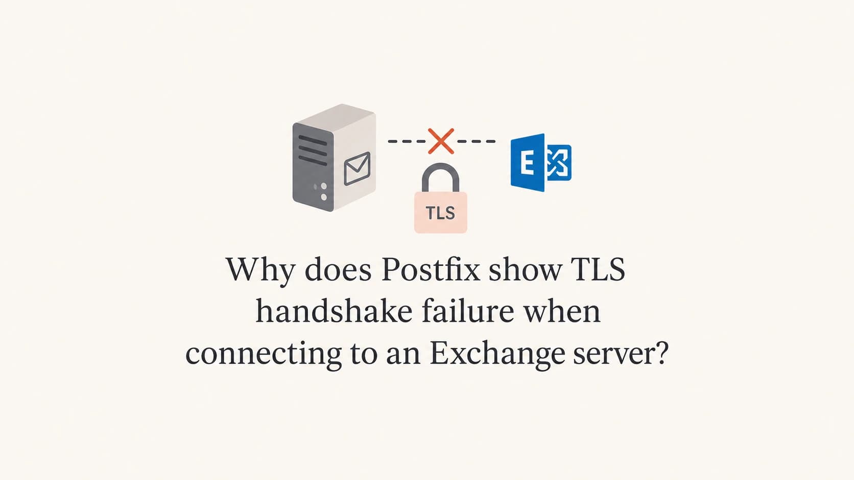 Postfix and Exchange TLS handshake failure explained.