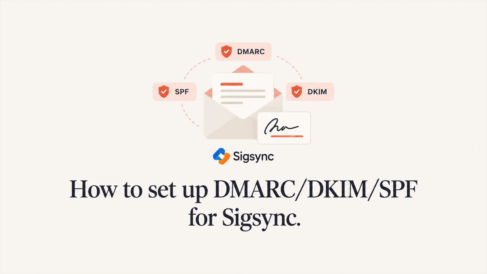 How to set up DMARC/DKIM/SPF for Sigsync
