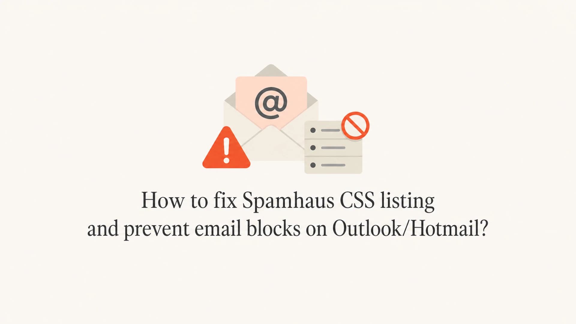 Spamhaus CSS listing and Outlook blocking repair workflow.