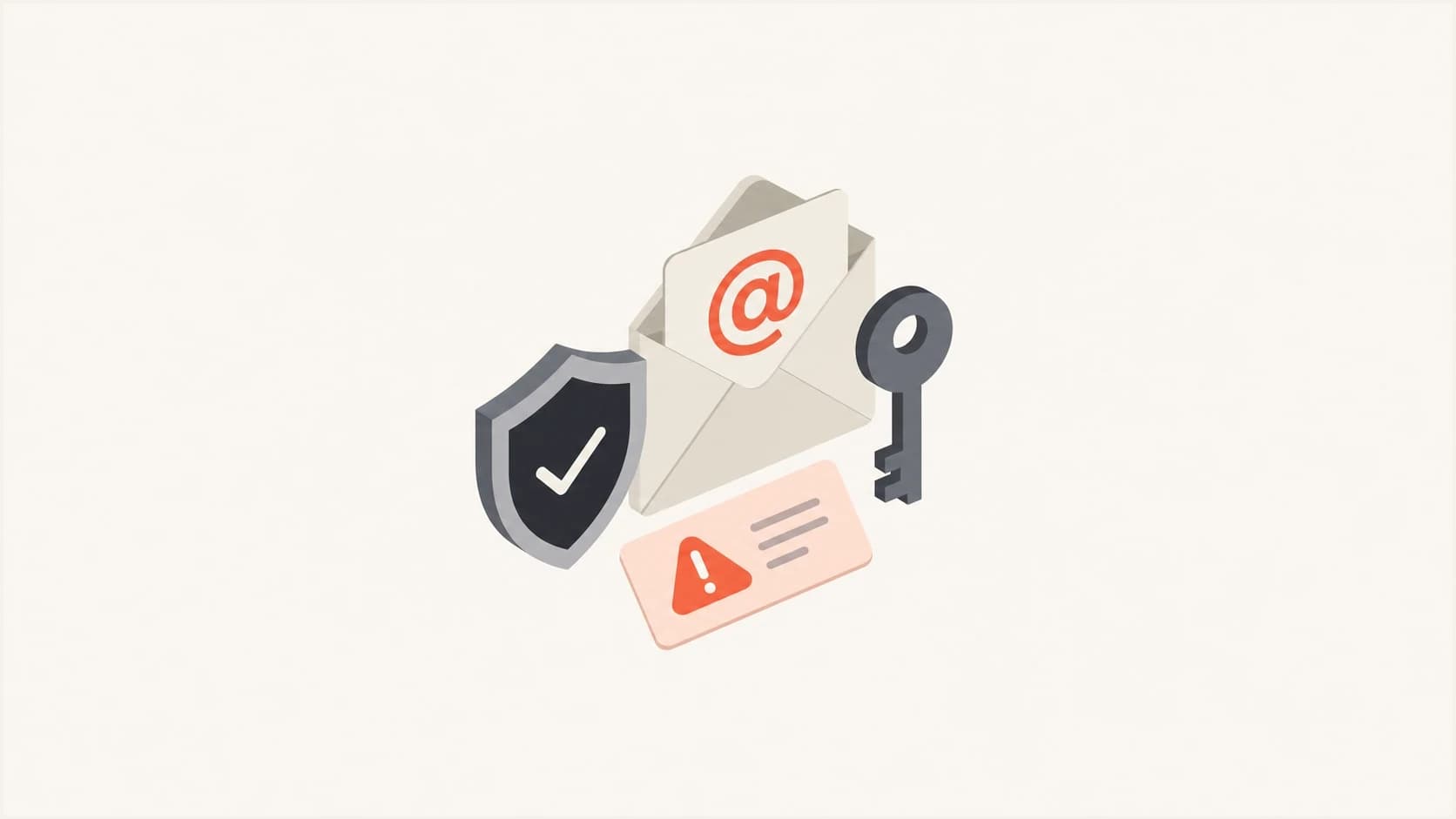 PH01 bounce message explained with an email, shield, and DKIM key visual.