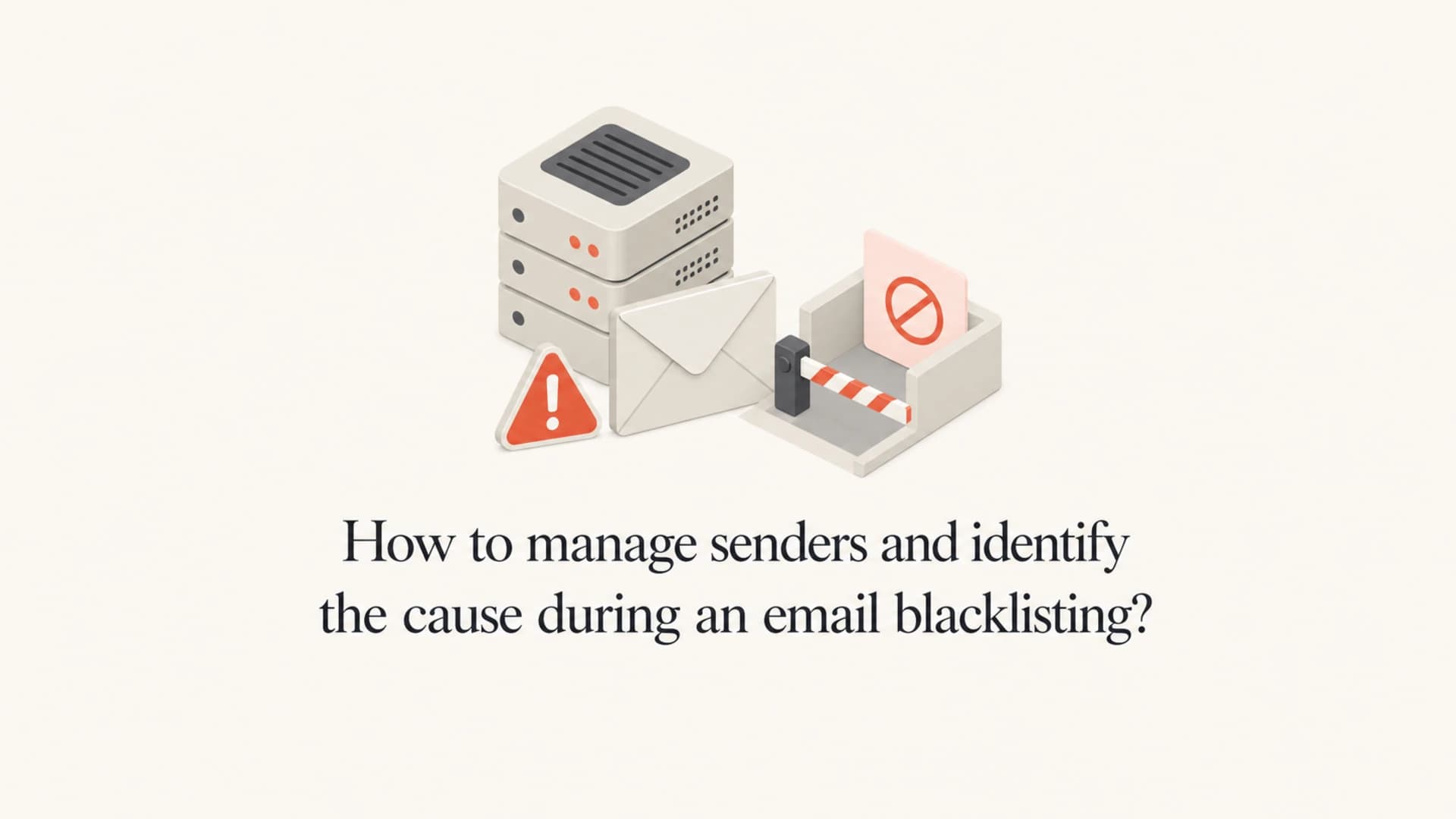 Article thumbnail showing sender investigation during an email blacklisting.
