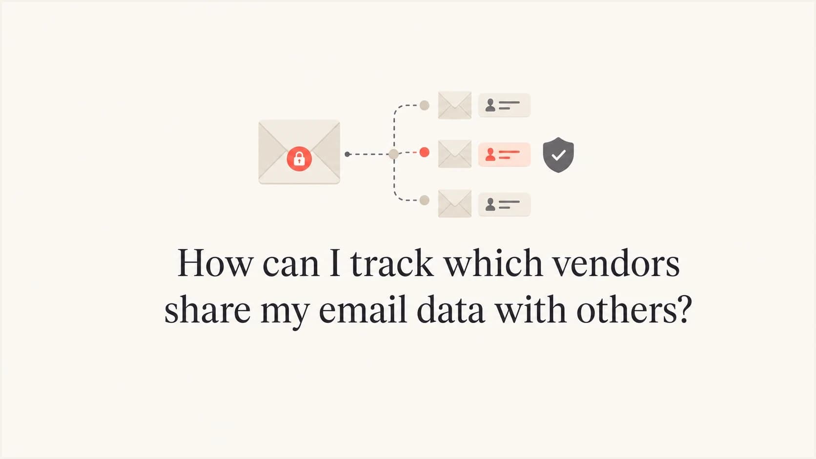Email aliases and tracking tags arranged around the article title.