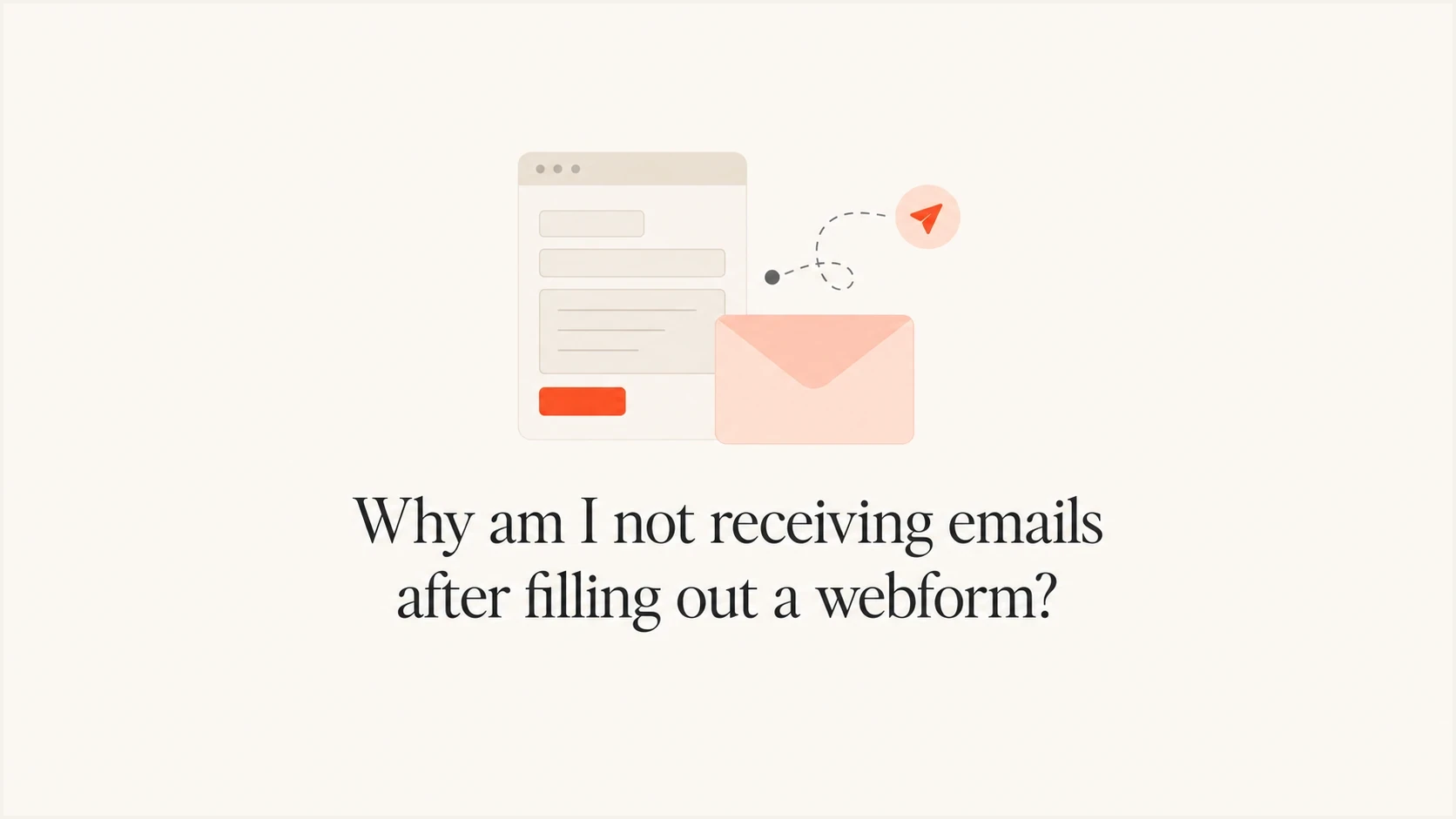 A webform card and envelope showing a missing form email path.