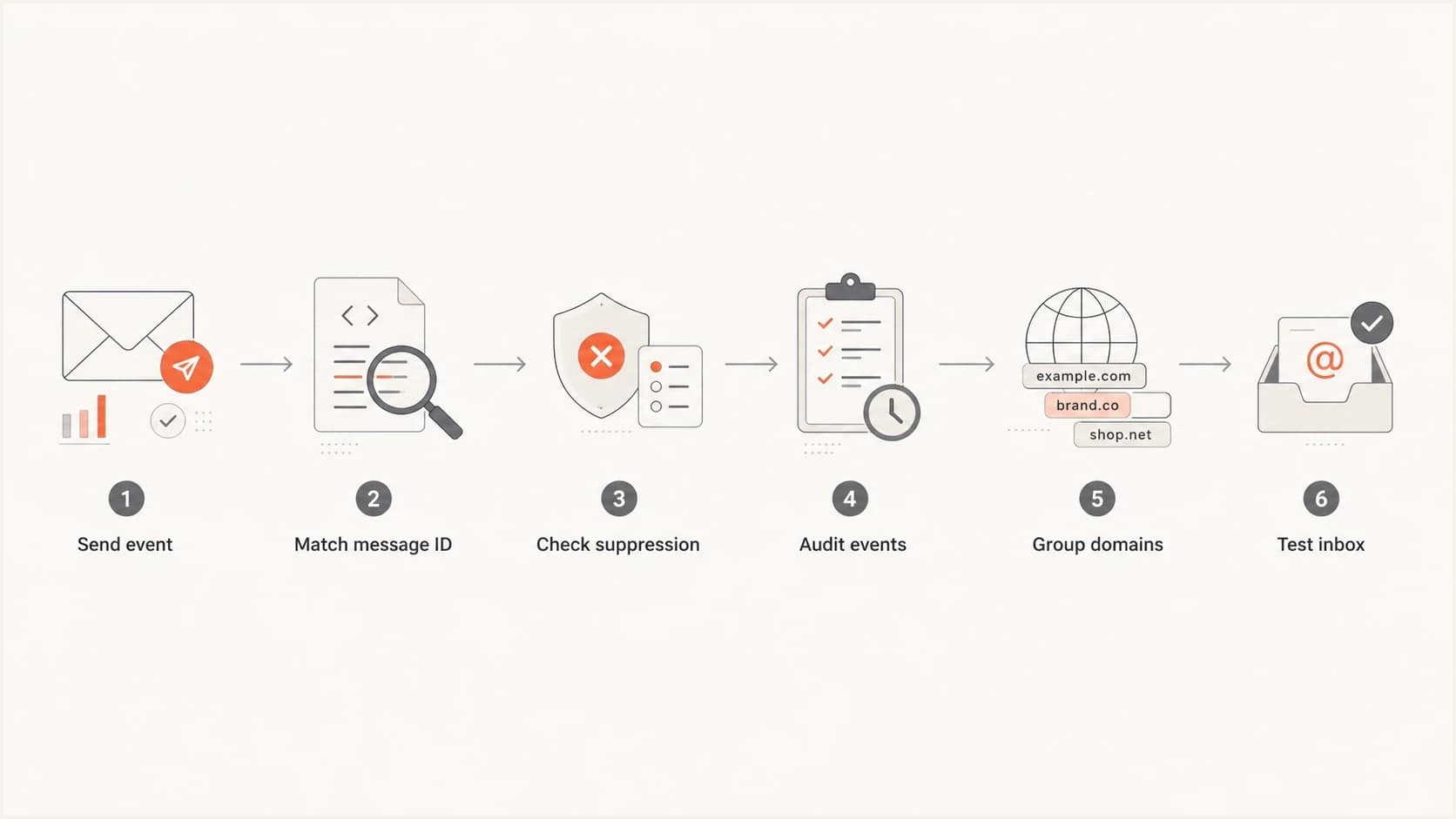 Flowchart for investigating AWS SES Send-only events.