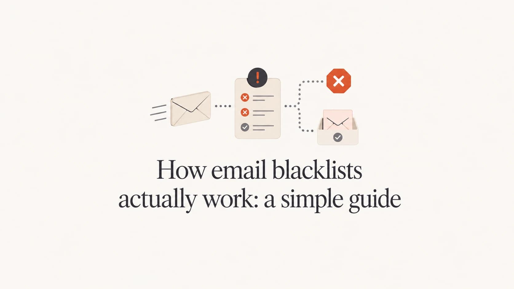 A calm editorial thumbnail about how email blacklists and blocklists work.