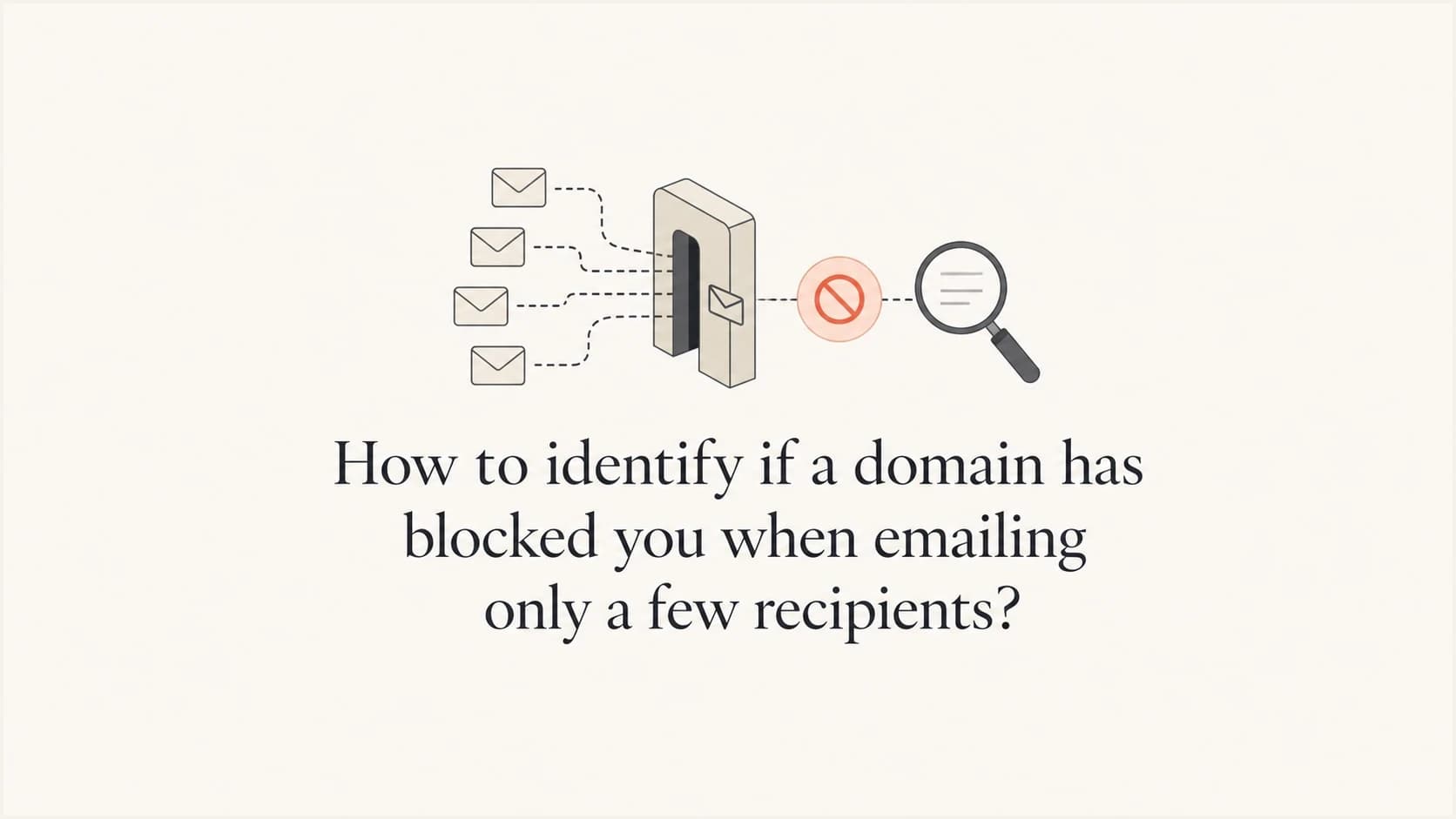 A few emails being checked at a mail gateway for possible domain blocking.