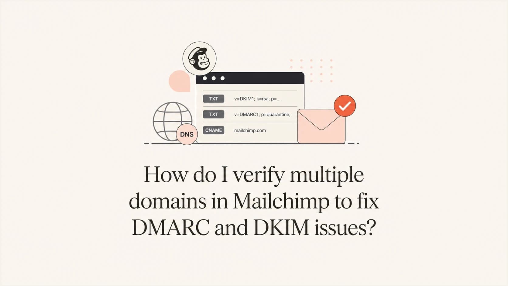 Mailchimp domain authentication thumbnail for multiple sending domains.