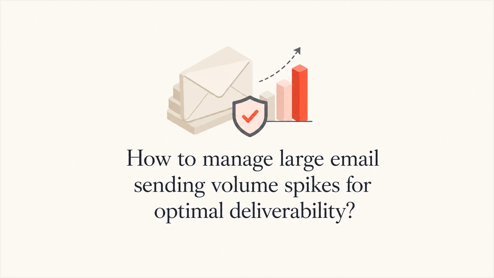 A calm editorial thumbnail about managing email sending volume spikes.