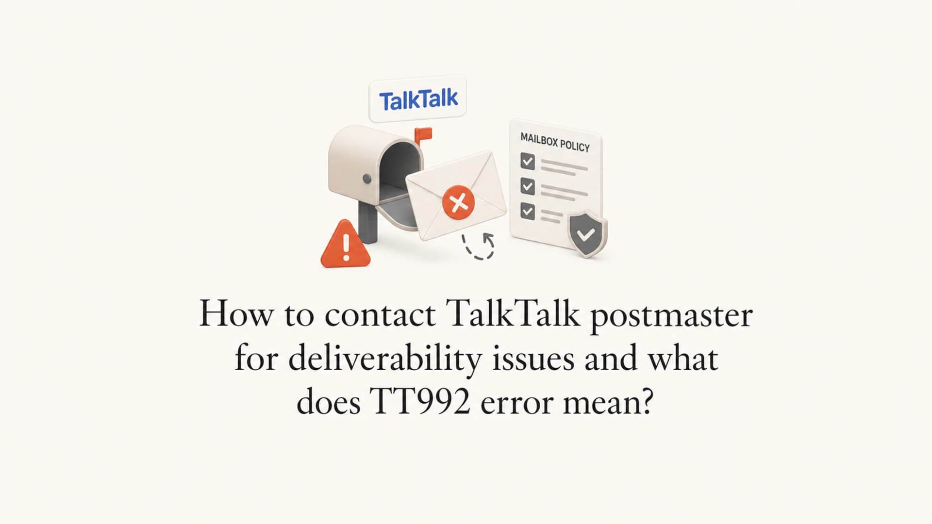 Article thumbnail for TalkTalk TT992 deliverability troubleshooting.