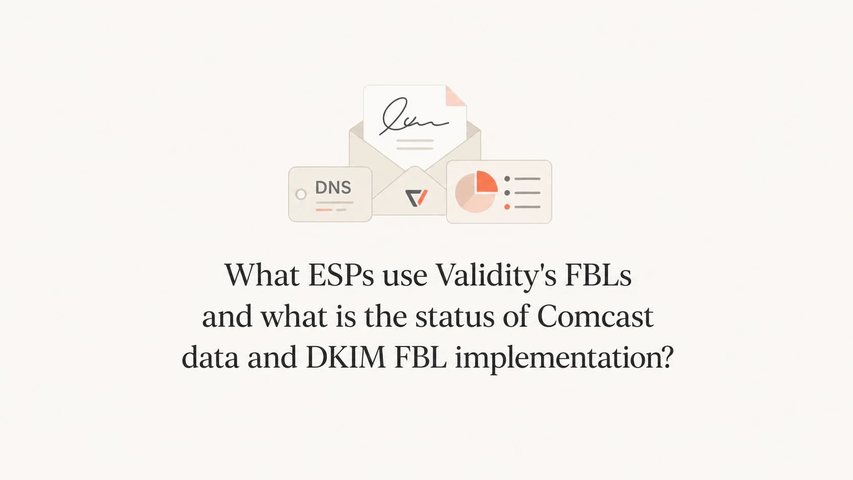 A signed email, DNS tag, and feedback report representing DKIM FBL routing.
