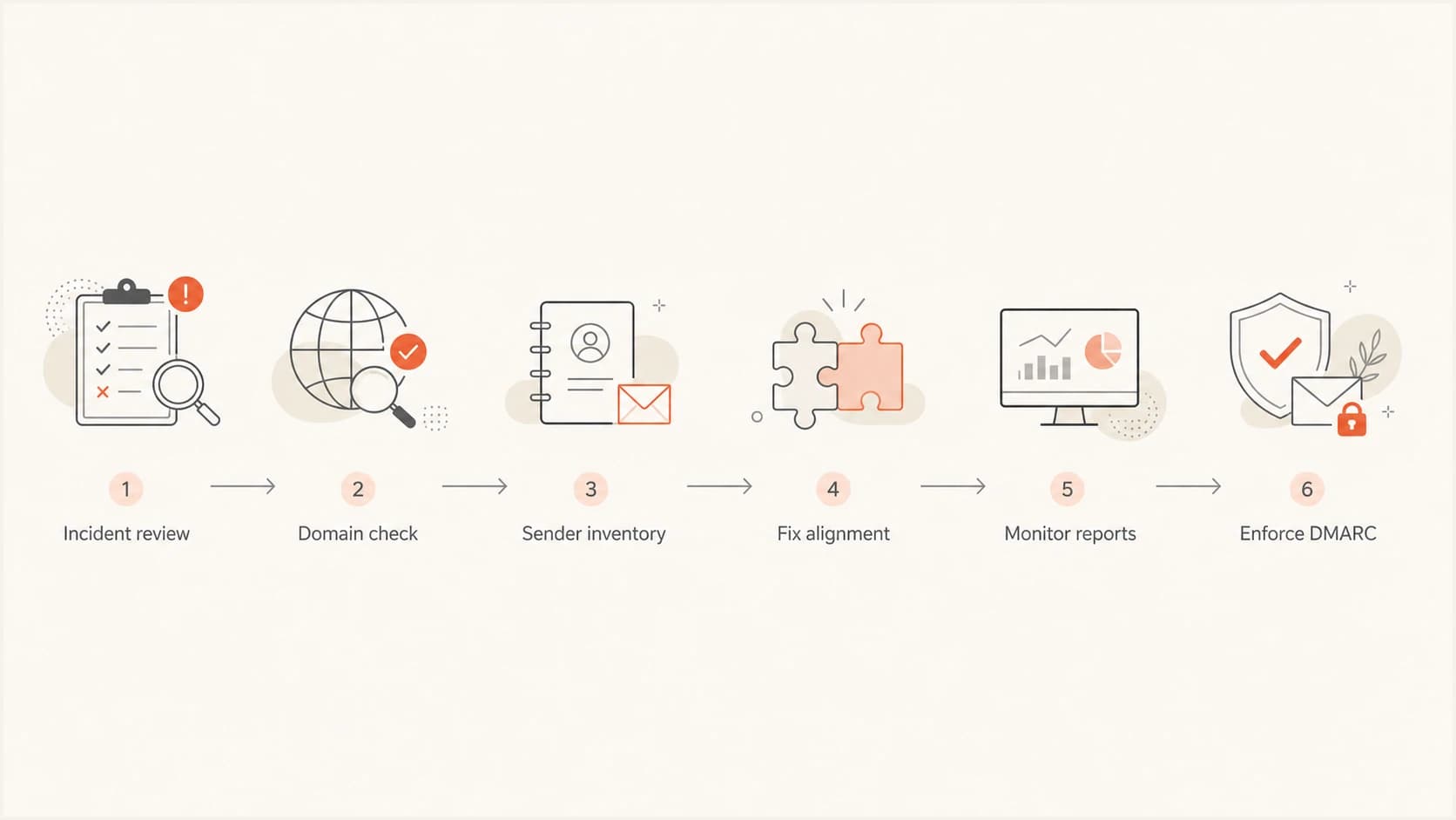 MSP DMARC process after a phishing incident.