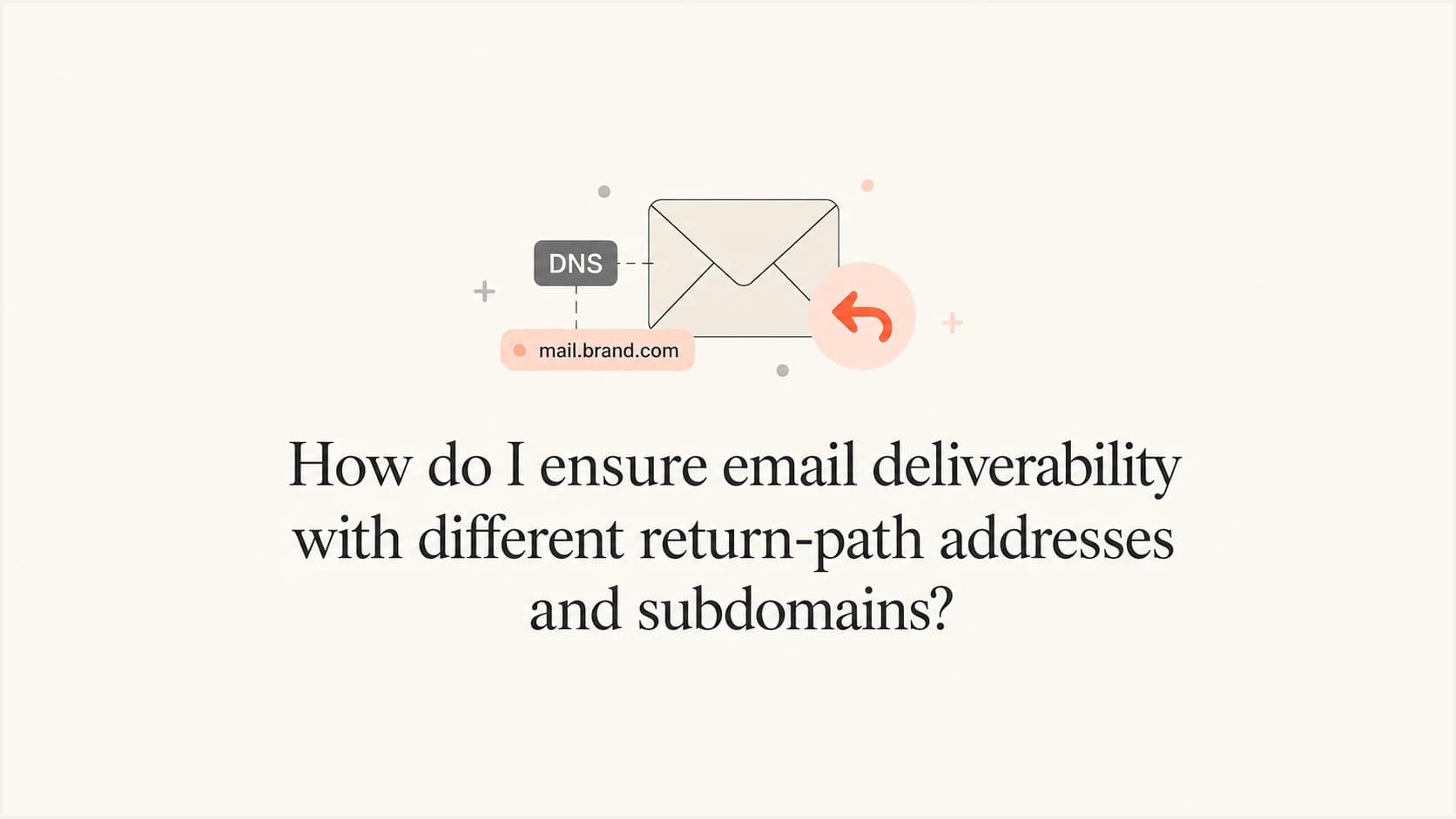 Email subdomain and return-path routing shown as a simple visual system.
