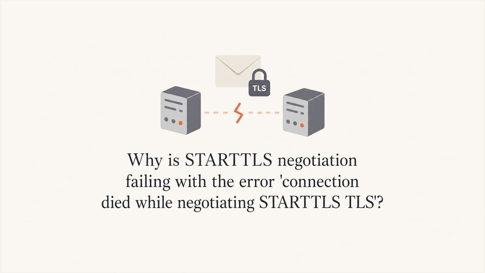 STARTTLS negotiation failure between two mail servers.