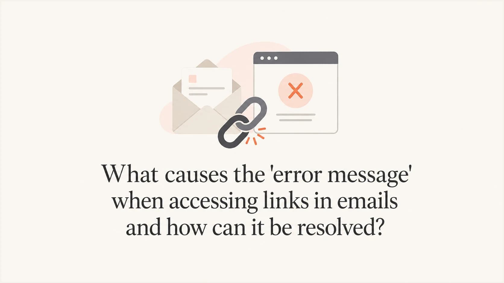 Email link access error shown as a blocked browser window.