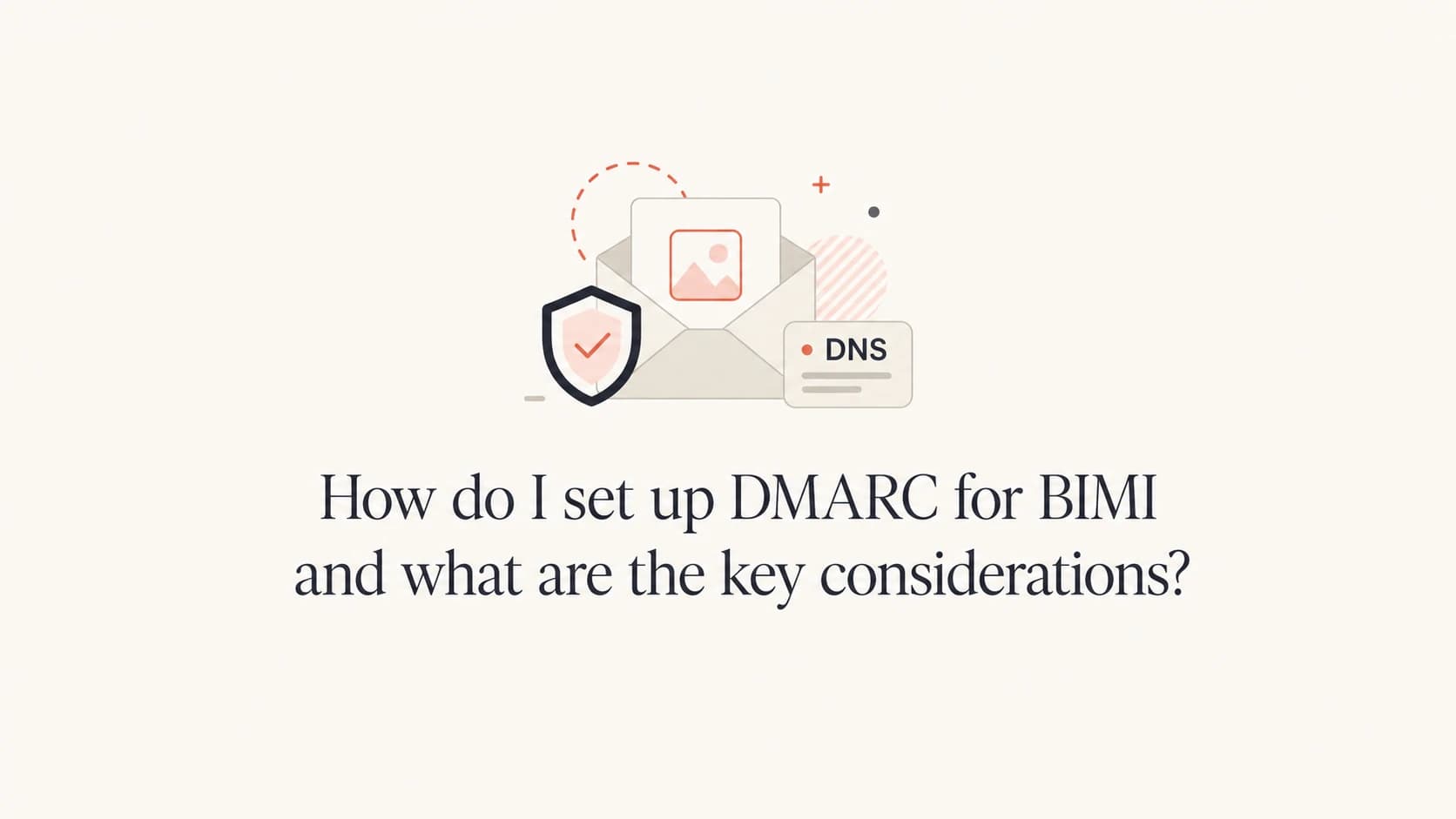 DMARC and BIMI setup shown as an email authentication workflow.