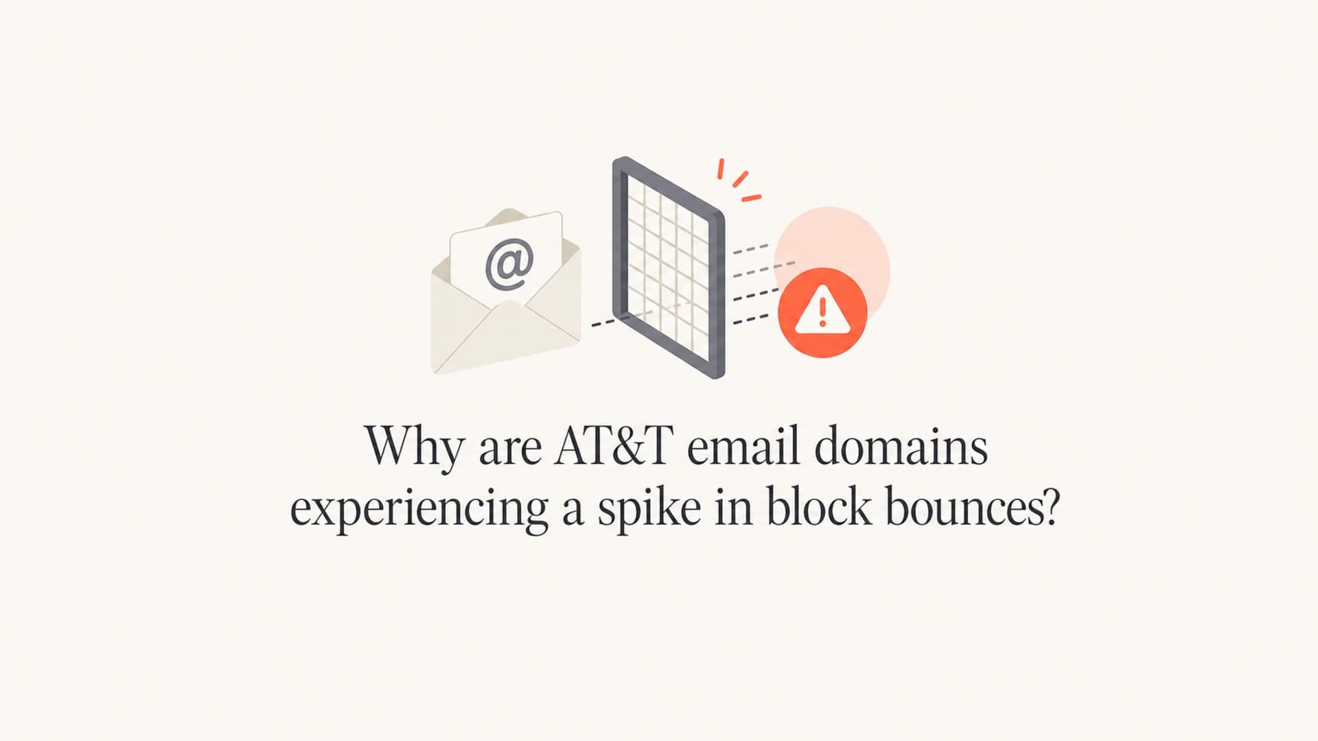 Email bounce warning for AT&T domains.