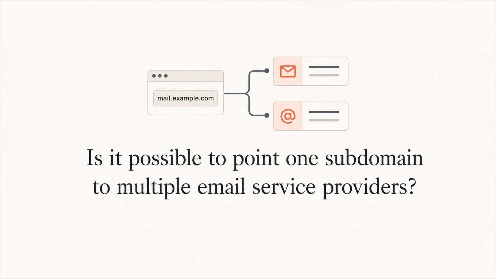 Two email providers connected to separate DNS records for one sending subdomain.