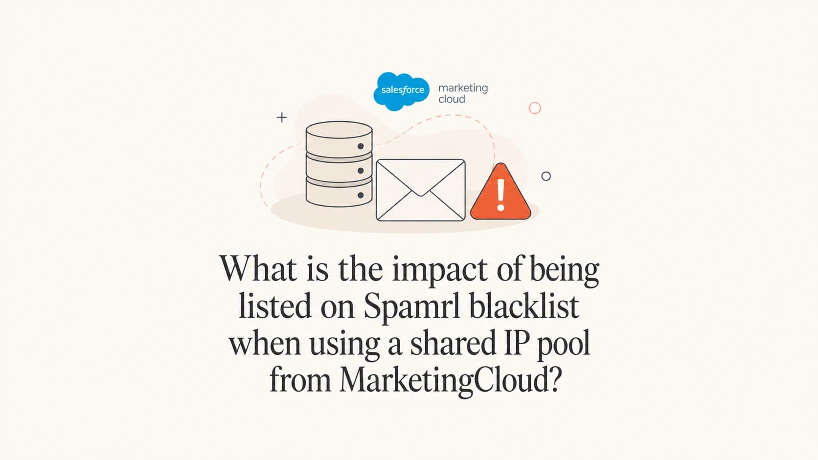A shared email sending pool with a Spamrl listing warning.