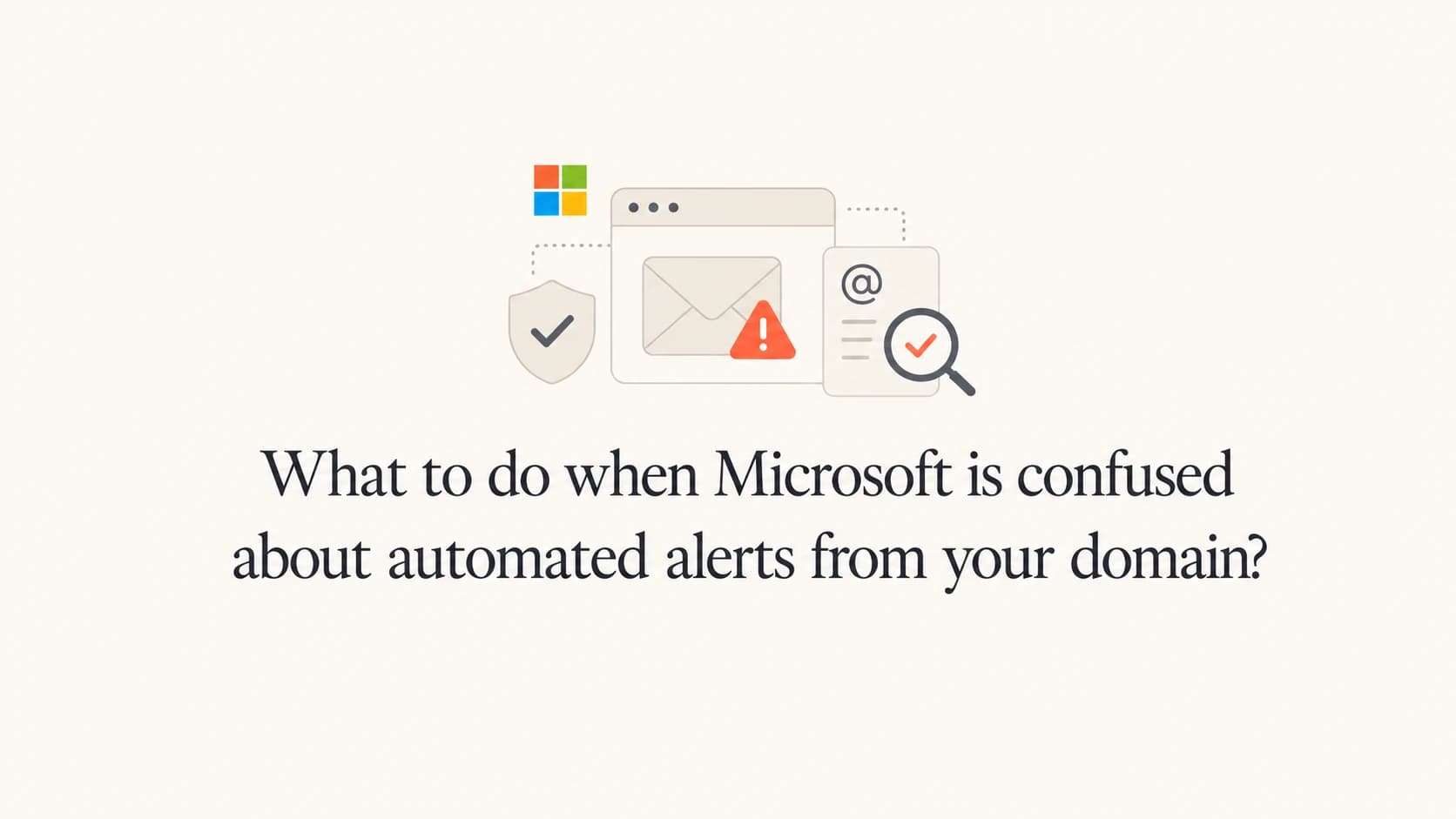 Microsoft alert mail with authentication checks and an inbox warning.