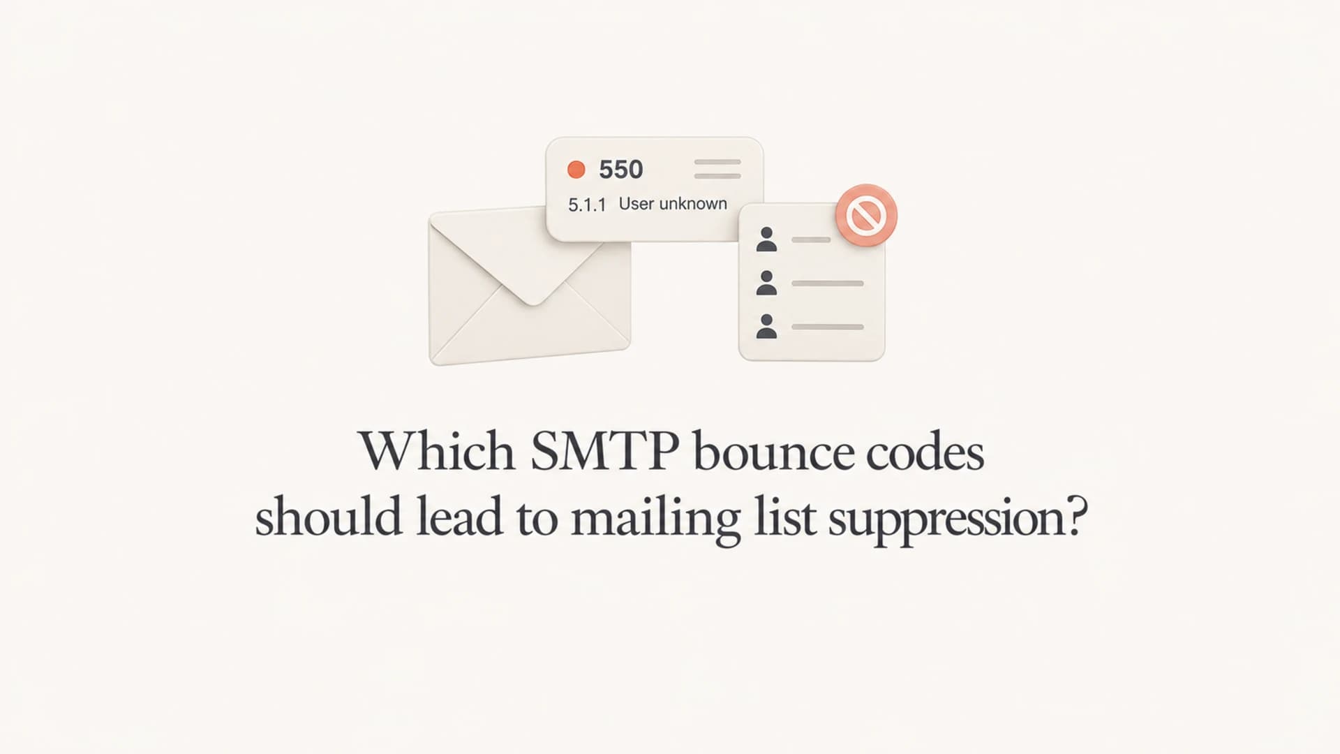 SMTP bounce code suppression decision thumbnail.