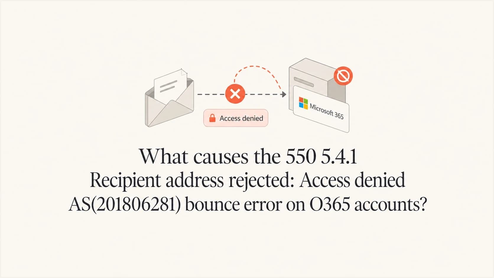 O365 550 5.4.1 Access denied bounce error explained.