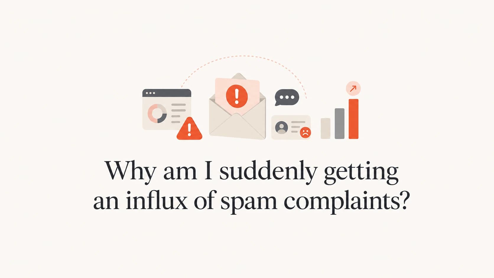 An editorial thumbnail about a sudden increase in spam complaints.
