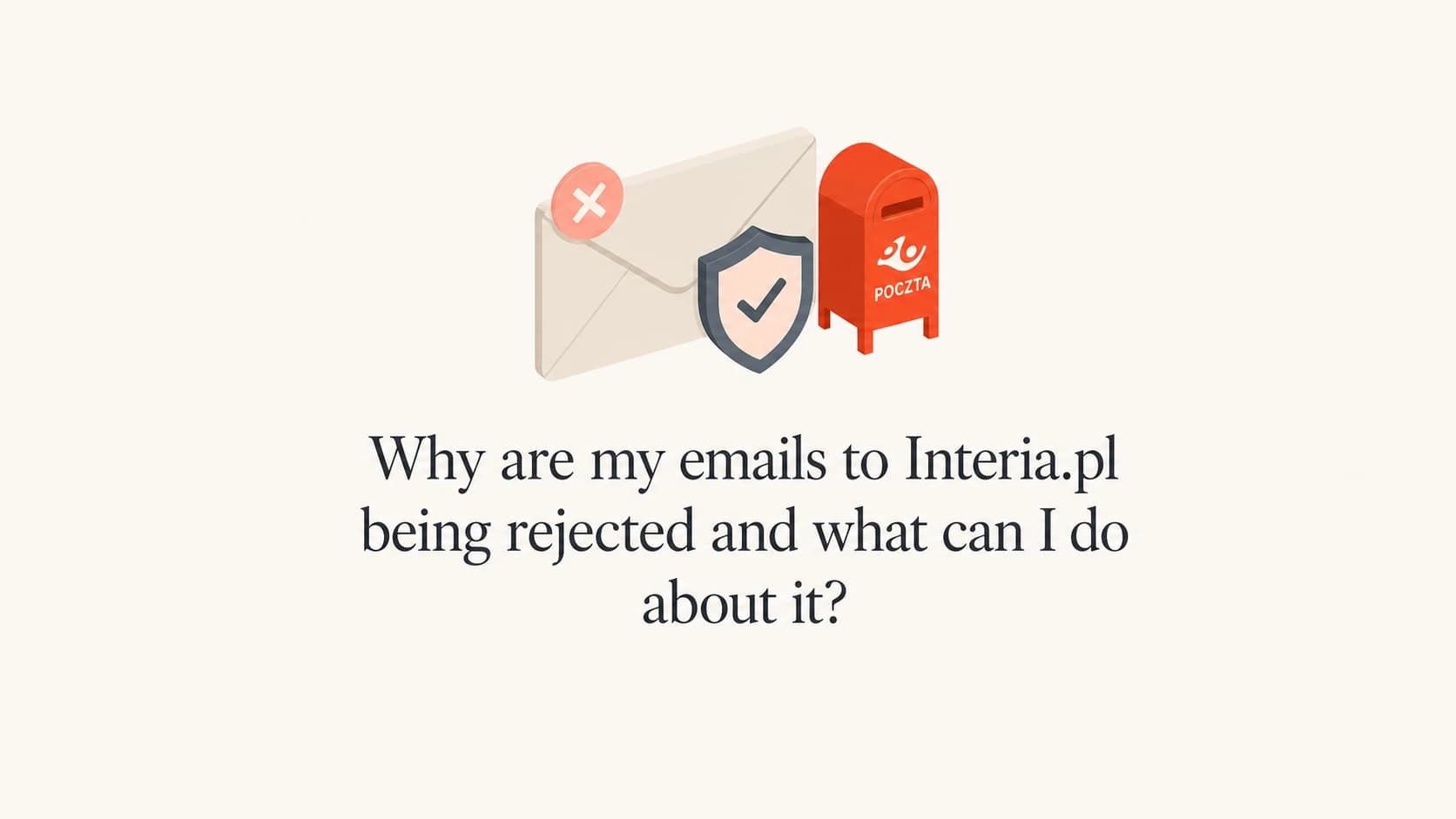 Editorial thumbnail about Interia.pl email rejection troubleshooting.