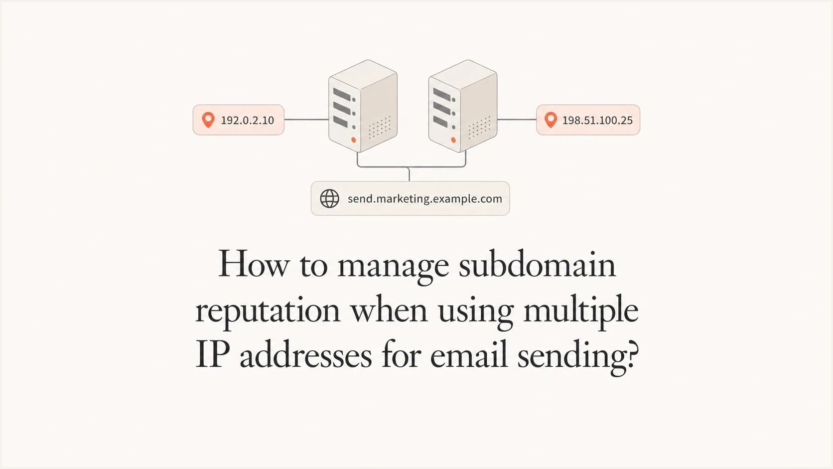 A sender subdomain connected to two sending IP addresses.