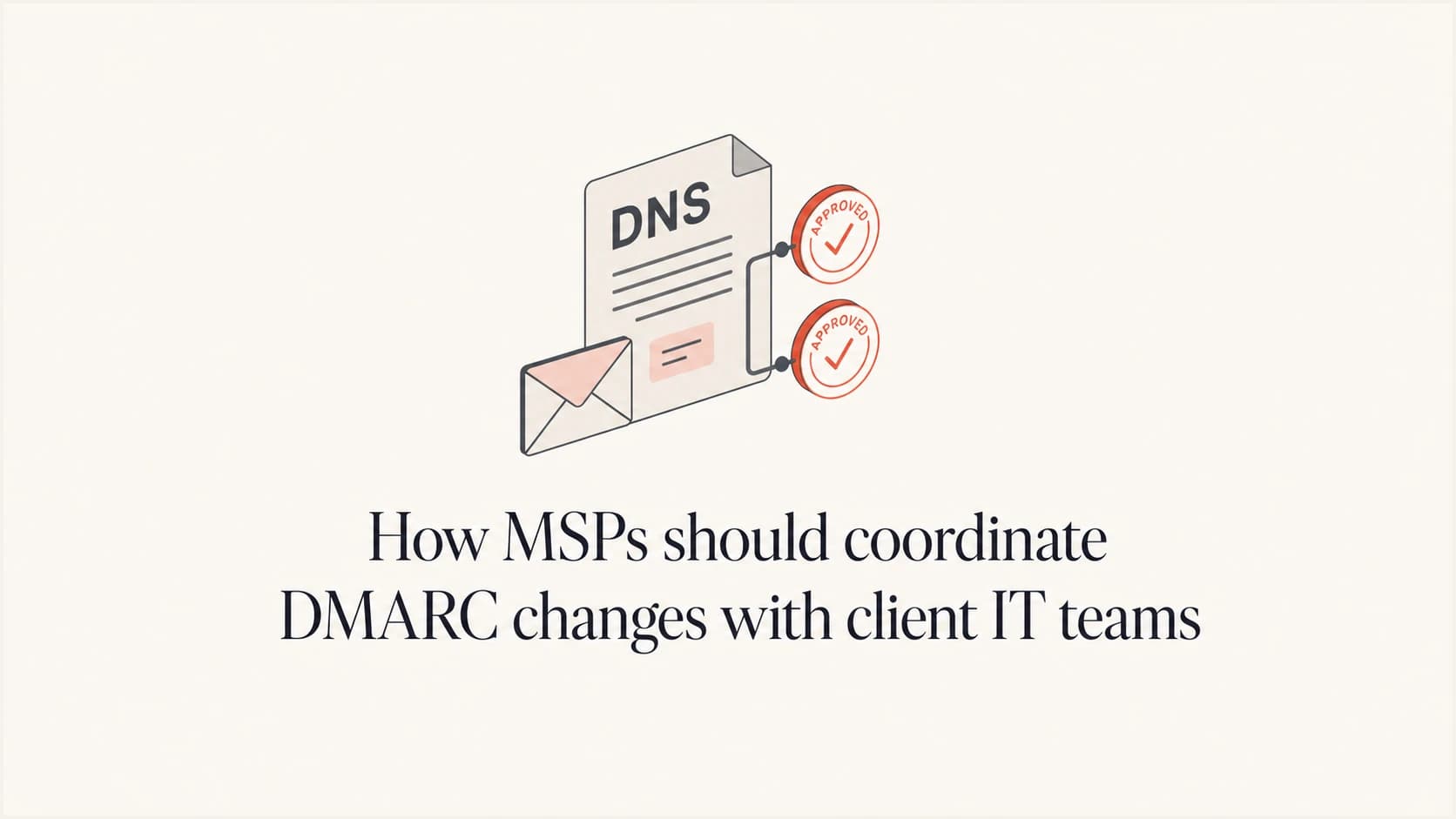 MSP and client IT approvals connected to a DMARC DNS change