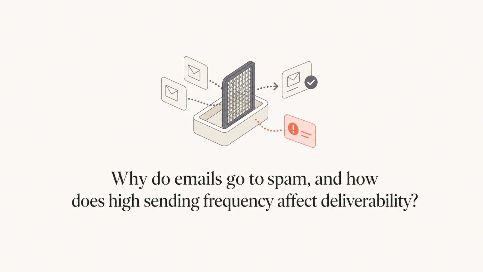 Article thumbnail about spam placement and high email sending frequency.